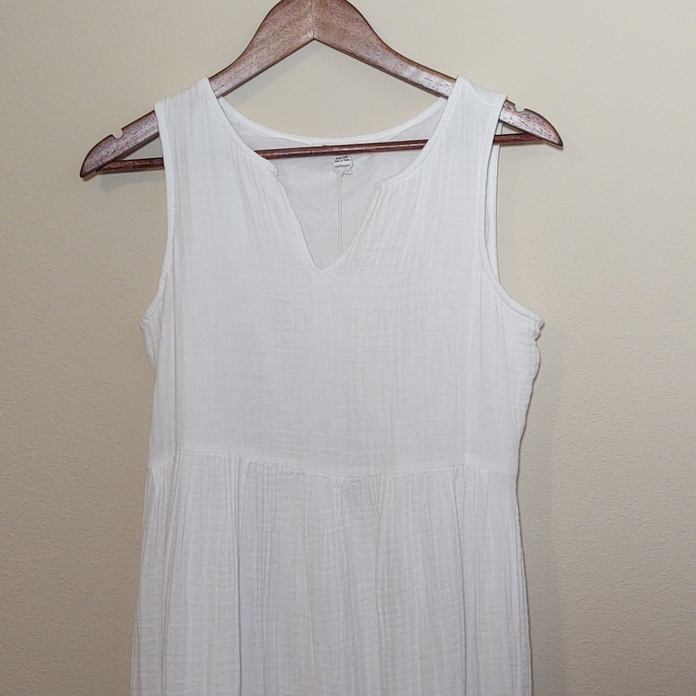 Beachlunchlounge Collection Women’s White Sleeveless Gauze Dress